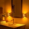 YANSUN 2-Pack 1W Plug-in Light-Controlled Night Light, Amber 1600K, Cylinder Up/Down Light, U.S. Two-Prong Plug, Electroplated Edge - 3 of 4