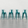 PAGED Bar Stools Set of 2, Modern Metal Counter Height Bar Chair with Curved Back and Footrest for Bar, Kitchen, Dining Room - 2 of 4