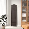 Tangkula 6-Panel Folding Room Divider Privacy Screen w/ Hand-woven Texture & Wood Frame - 4 of 4