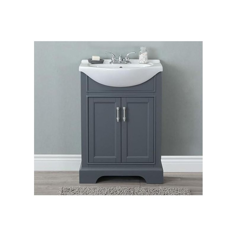 Legion Furniture 24 inches GRAY SINK VANITY NO FAUCET, 1 of 2