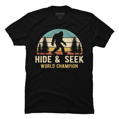 Men's Design By Humans Bigfoot - Hide And Seek World Champion By clickbong T-Shirt