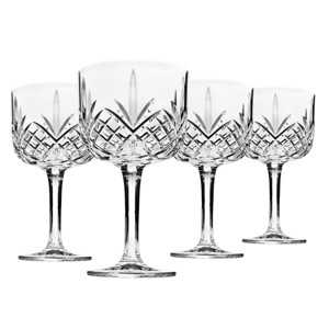 Godinger Silver Set of 4 Dublin Crystal Gin Ballon Glasses: Hand Wash, 13 oz Capacity, 6.61" Height, Clear Drinkware - 1 of 3