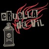 Juniors Womens Cruella Spray Flames Logo T-Shirt - 2 of 4