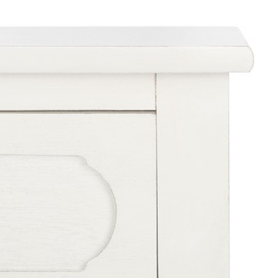 Allura Distressed White Wood 2-Drawer Console Table