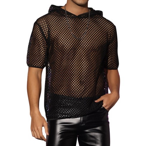 Men's, mesh, hoodie, deals top,