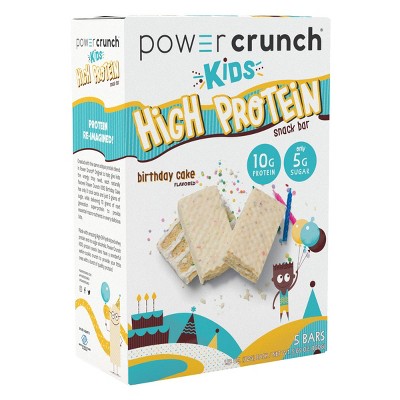 Power Crunch Kids' Protein Snack Bars - Birthday Cake - 1.13oz/5ct