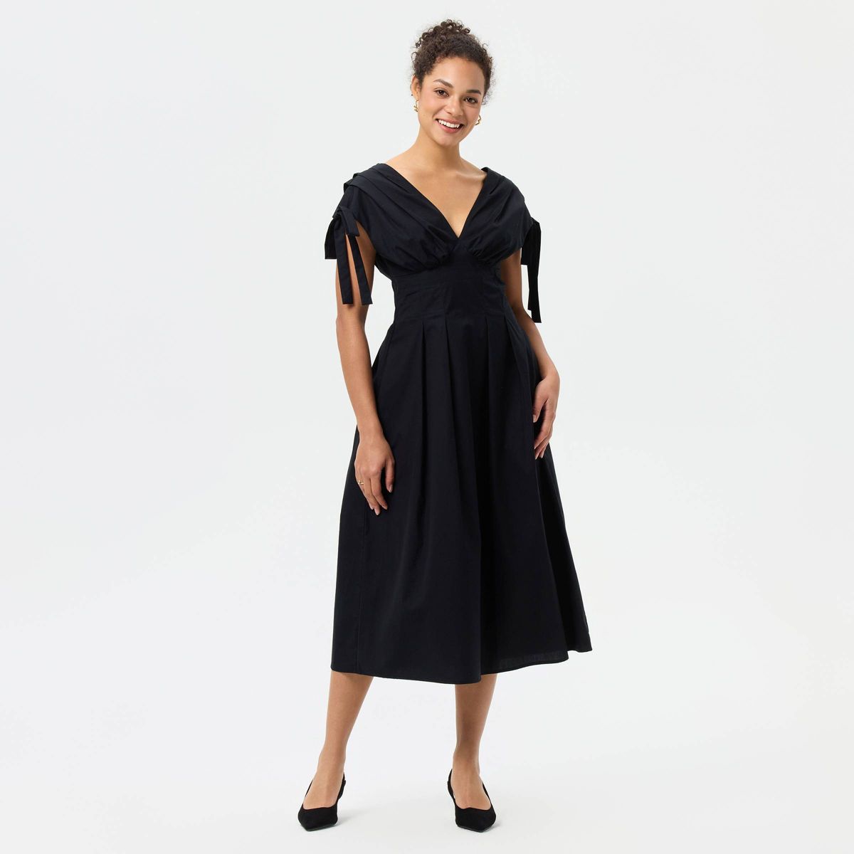 Women's Tie Shoulder Midi Dress - A New Day™ - thumbnail 3
