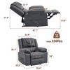 GustoWave Adult Recliner Chair with Heating & Massage, 135° Adjustable Manual Recliner with Side Storage Pockets & Remote Control - 4 of 4