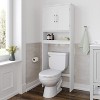 Flash Furniture Vega Over the Toilet Bathroom Storage Cabinet Organizer with Magnetic Closure Doors, Adjustable Cabinet Shelf, and Open Lower Shelf - 2 of 4