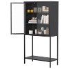 Metal Sideboard Cabinet, Accent Storage Cabinet with doors, Modern Coffee Bar Cabinet with Adjustable Shelves 200lbs Capacity for Kitchen-The Pop Home - 4 of 4