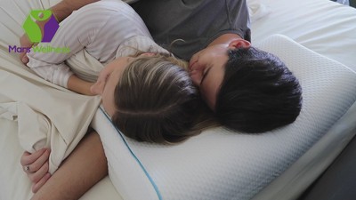 White Memory Foam Ergonomic Cuddle Pillow with Arm Tunnel