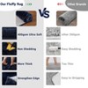 Fluffy Bedroom Area Rug Washable Soft Shag Large Living Room Rug with Non-Slip Backing Plush Fuzzy Nersery Modern Solid Color Throw Carpet - 3 of 4