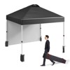 10x10 Ft Pop Up Canopy Tent w/Sidewall, Instant Portable Shelter w/Vented Roof Wheeled Carry Bag, Outdoor Sun Shade for Beach, Camping, Patio - 2 of 4