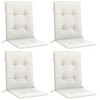 vidaXL Lowback Chair Cushions 4 pcs Melange Cream 39.4"x19.7"x1.6" Fabric - 3 of 4