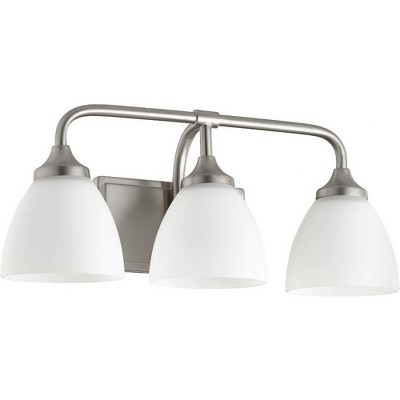 Quorum Lighting Enclave Glass Satin Nickel 3-Light Wall Sconce