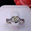 Christine Engagement Ring for Women Promise Heart Birthstone Cz Sterling Silver by Ginger Lyne - 2 of 4