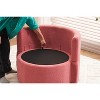 Okak Modern Accent Chairs for Bedroom, Teddy Fabric Swivel and Storage Chair With Back Cushion For Living Room - 2 of 4