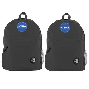 BAZIC Products® Classic Backpack 17" Black, Pack of 2 - 1 of 4