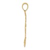 Black Bow Jewelry 14k Yellow Gold and White Rhodium Diamond Cut Filigree Pendant, 32mm - 2 of 4