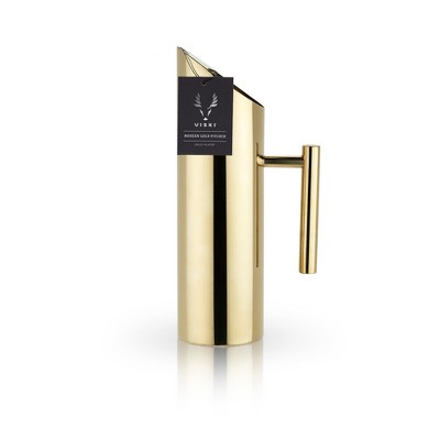 Gold Plated Modern Stainless Steel Pitcher with Handle