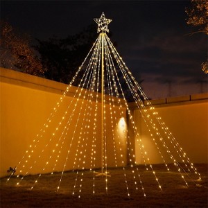 Joyfy Christmas Lights Outdoor, 10 ft Cone Tree Yard Light Christmas Decorations Outdoor, Garden Holiday Decor, Christmas Eve Night Decor - 1 of 4