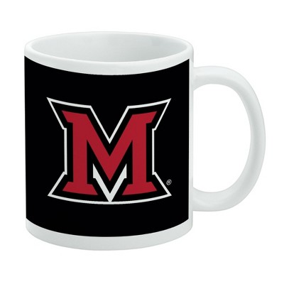 Miami University RedHawks Logo Ceramic Coffee Mug Novelty Gift Mugs for Coffee Tea and Hot Drinks 11oz White