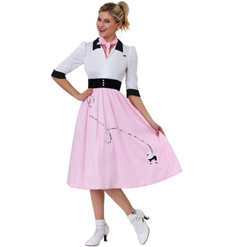 Halloweencostumes.com X Large Women Women's Sock Hop Sweetheart Costume,  Black/white/pink : Target