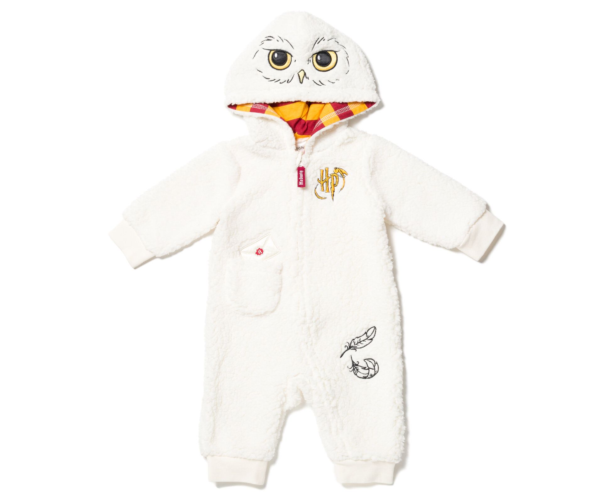 Harry Potter Hedwig Owl Baby Zip Up Costume Coverall Newborn to Infant
