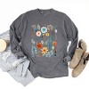 Simply Sage Market Winter Floral Garment Dyed Long Sleeve - 2XL - Pepper - 3 of 4