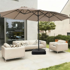 15ft Patio Umbrella with  Tilt Waterproof Sun Shade for Deck, Pool, Garden - 1 of 4