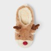 Kids' Reindeer Scuff Slippers - Wondershop™ Brown - 3 of 4