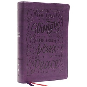 Nkjv, Giant Print Center-Column Reference Bible, Verse Art Cover Collection, Leathersoft, Purple, Red Letter, Comfort Print - by  Thomas Nelson - 1 of 1
