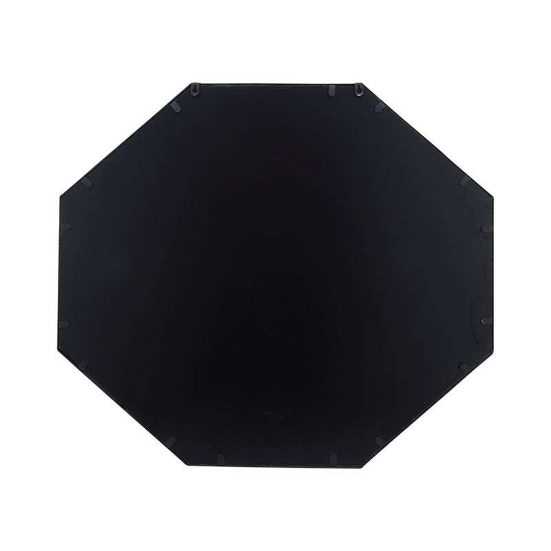 SAGEBROOK HOME 32&#34;x28&#34; Metal Octagonal Mirror Black/Gold, 2 of 4