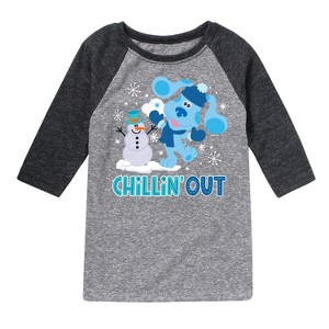 Boys' - Blue's Clues & You! - Chillin With My Snowmies Raglan Graphic T-Shirt - 1 of 4