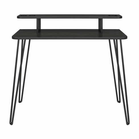 Kimberly at Home Vanity Black Oak - Novogratz: Mid-Century Modern Design, Metal Frame, Particle Board Surface - image 1 of 4