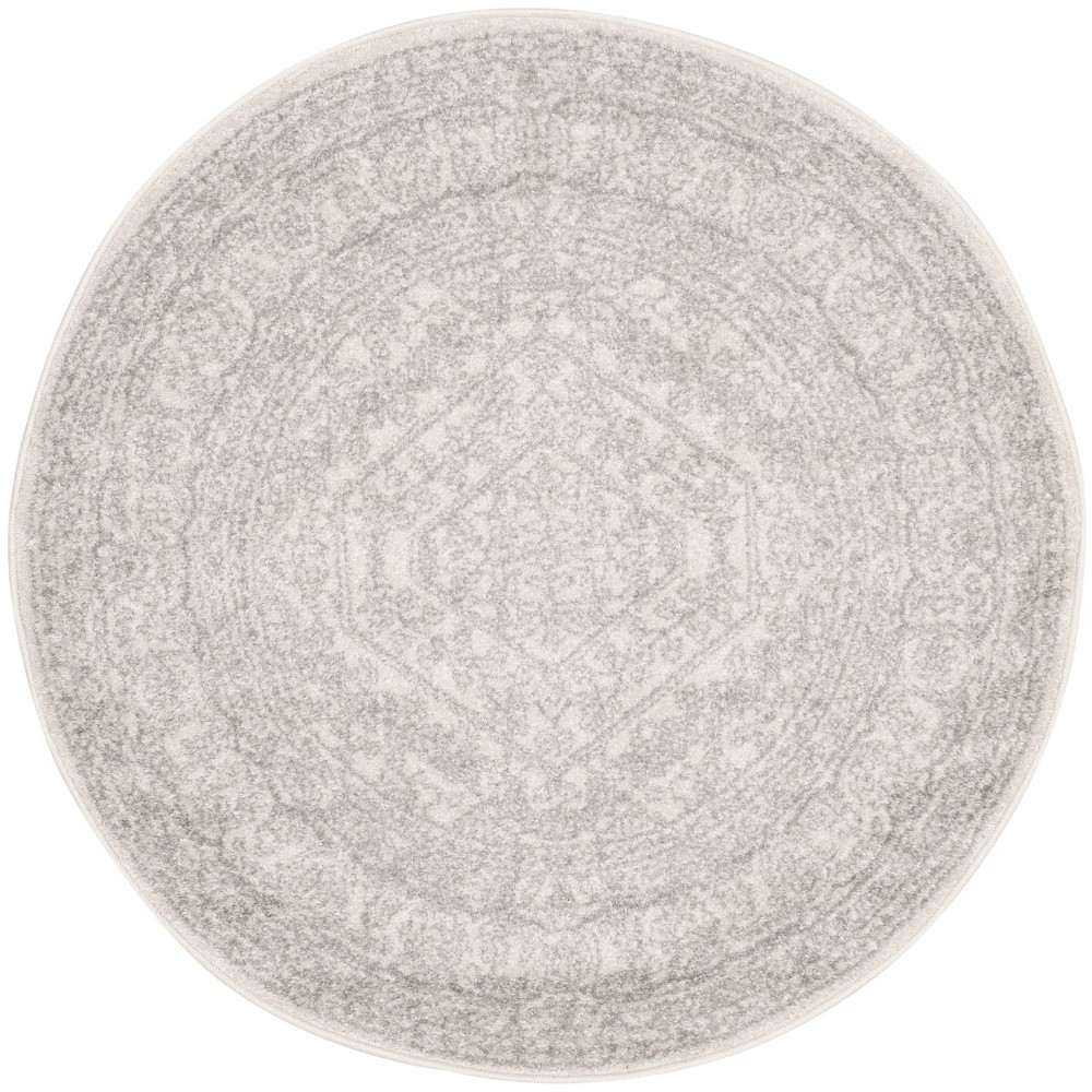  Round Aldwin Accent Rug Ivory/Silver