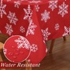 Snowflakes Christmas tablecloth, white Xmas tablecloth, gray Christmas tablecloth, new year tablecloth - 4 of 4