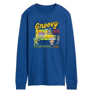 Men's - Pete the Cat - Groovy Ice Cream Truck Men's Long Sleeve Graphic T-Shirt Long Sleeve Graphic T-Shirt - 1 of 4