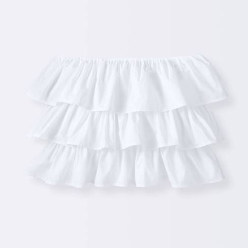 Crib Skirt Ruffle - Cloud Island™ White - image 1 of 4