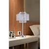 26" Antique Metal Table Lamp with Crystals and USB Port Silver - Ore International - 3 of 3