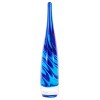 Luxury Lane Hand Blown Swirl Wave Tear Drop Sommerso Art Glass Sculpture - 4 of 4