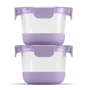 Ello 4pc 2c Glass Refresh Round Food Storage Container Set - 1 of 4