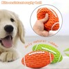 Squeaky Balls for Dogs, Rubber Football for Aggressive Chewers, Fetch Toys, Durable and Interactive Ball, Funny Squeaky Ball Heavy Duty Orange - 2 of 4