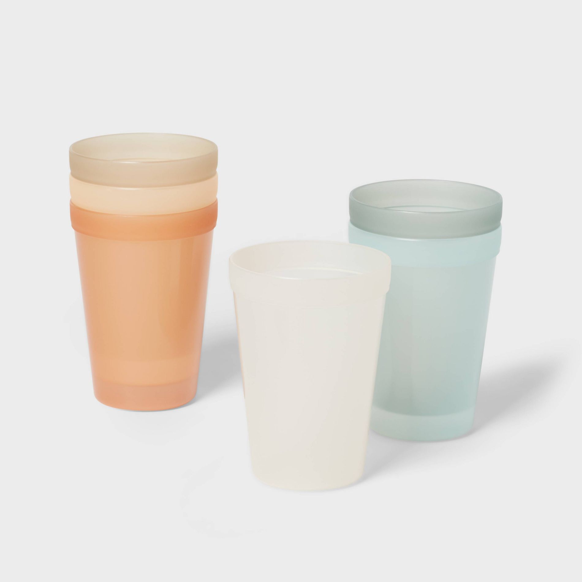 Kids' 15 fl oz Plastic Tall Tumbler - Pillowfort™: Microwave & Dishwasher Safe, Set of 6, Multicolored