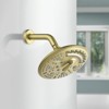 Cobbe Single Handle Bathroom Shower Set with 8-Inch Round 6 Settings ABS Rainshower Showerhead Brushed Gold Valve Included - 2 of 4