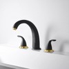 SumerainRoman Tub Faucet with 8-3/8" Spout Reach,  Bathtub Faucet with 2 Knob Handle Black and Gold - 4 of 4