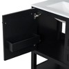 NicBex 30" Bathroom Vanity with Resin Sink, Bathroom Cabinet Storage with 1 Spacious Cabinet, 2 Drawers, and 1 Open Shelf for Bathroom, Black - 2 of 4