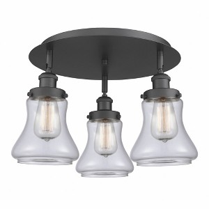Bellmont - 3 Light Flush Mount In Art Deco Style-9.75 Inches Tall and 17.75 Inches Wide - 1 of 1