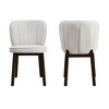 GDFStudio Malcolm Modern Solid Wood and Fabric Upholstered Dining Chairs(Set of 2) - 3 of 4
