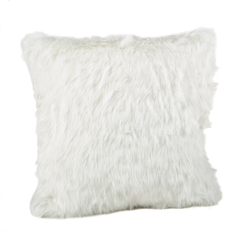 20"x20" Oversize Down Filled Faux Fur Square Throw Pillow - Saro Lifestyle, 1 of 5